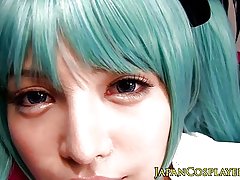 Bluu haired hatsune miko creampied
